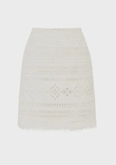 MOS | DANIELA TEXTURED MINI SKIRT WHITE