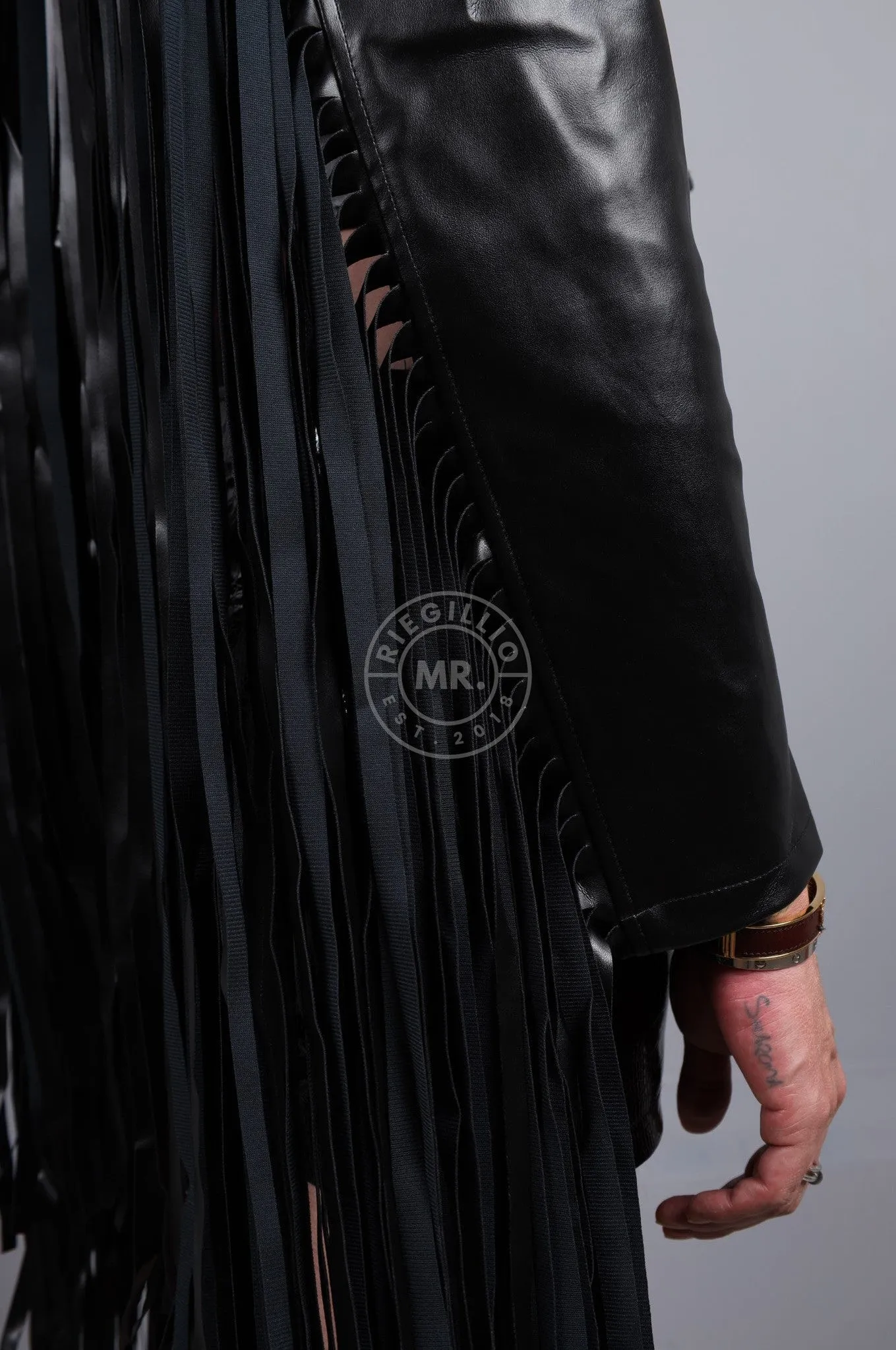 MR. Cropped Fringe Jacket - Black