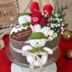 My First Christmas 'Sweet as a Pudding' Festive Nappy Cake