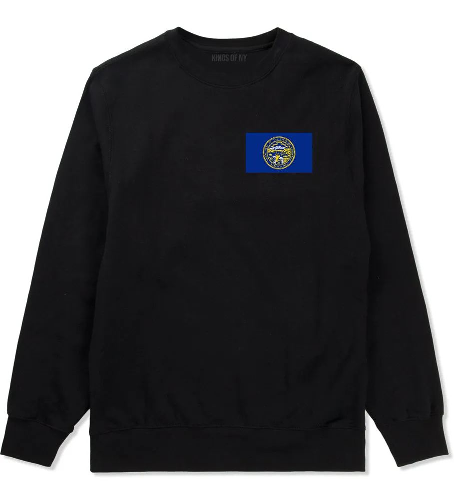 Nebraska State Flag NE Chesst Mens Crewneck Sweatshirt