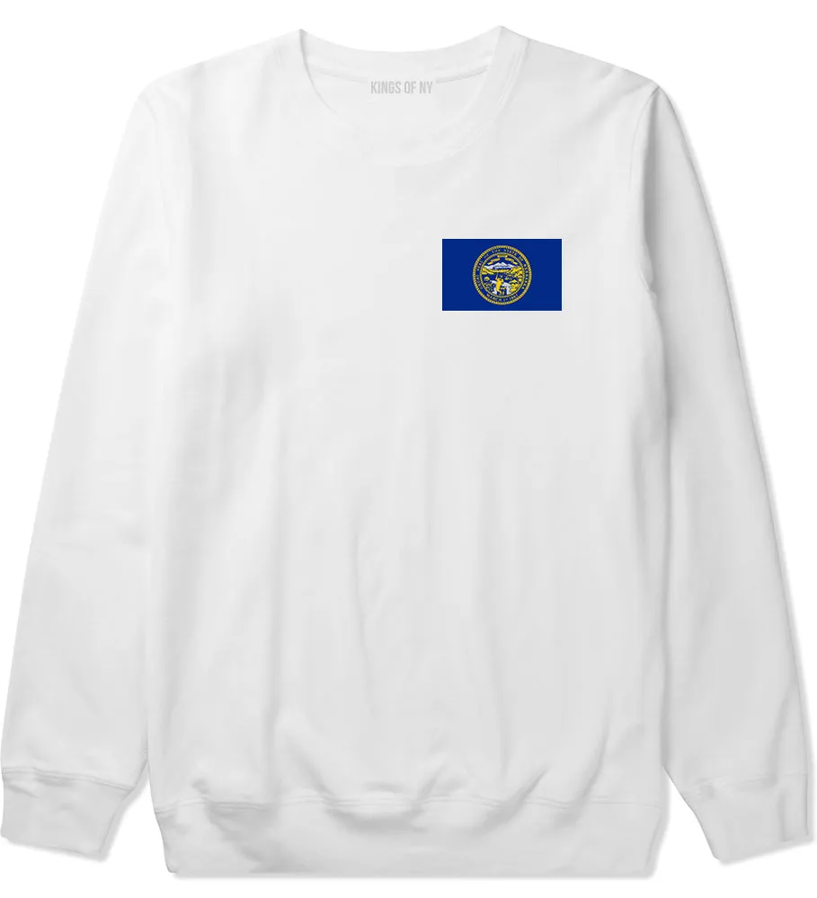 Nebraska State Flag NE Chesst Mens Crewneck Sweatshirt