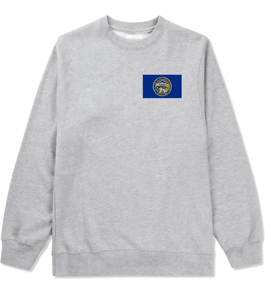 Nebraska State Flag NE Chesst Mens Crewneck Sweatshirt