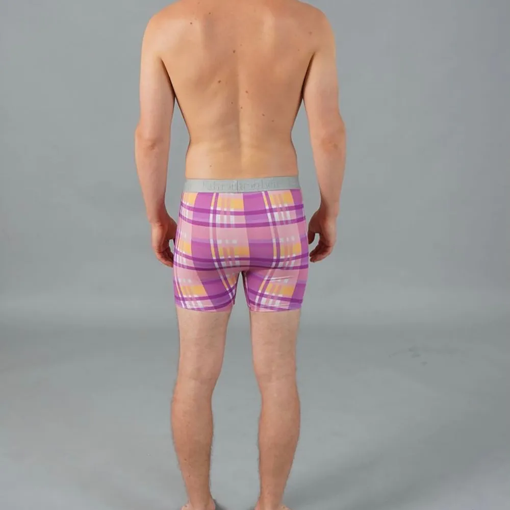 Newman Boxer Brief | Plaid Purple/Grey