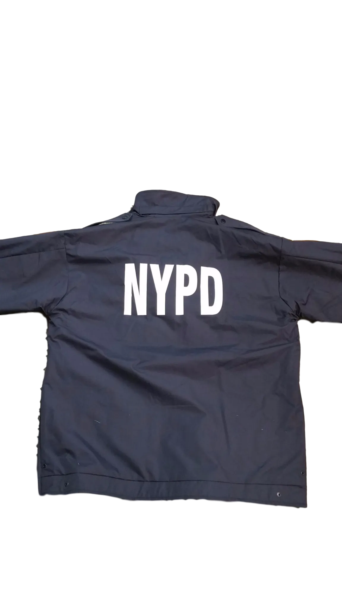 NYPD Reversible Hi-Vis Raincoat with Screen Print  & Patches