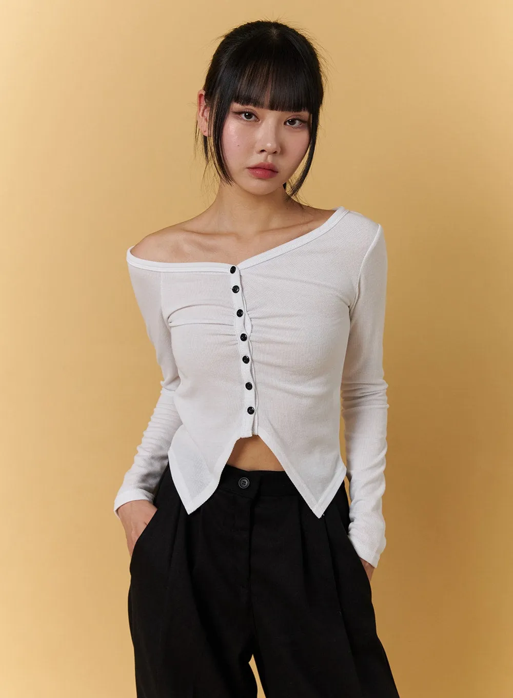 Off-Shoulder Crop Top CJ404