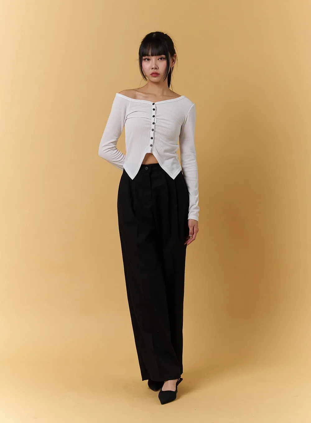 Off-Shoulder Crop Top CJ404