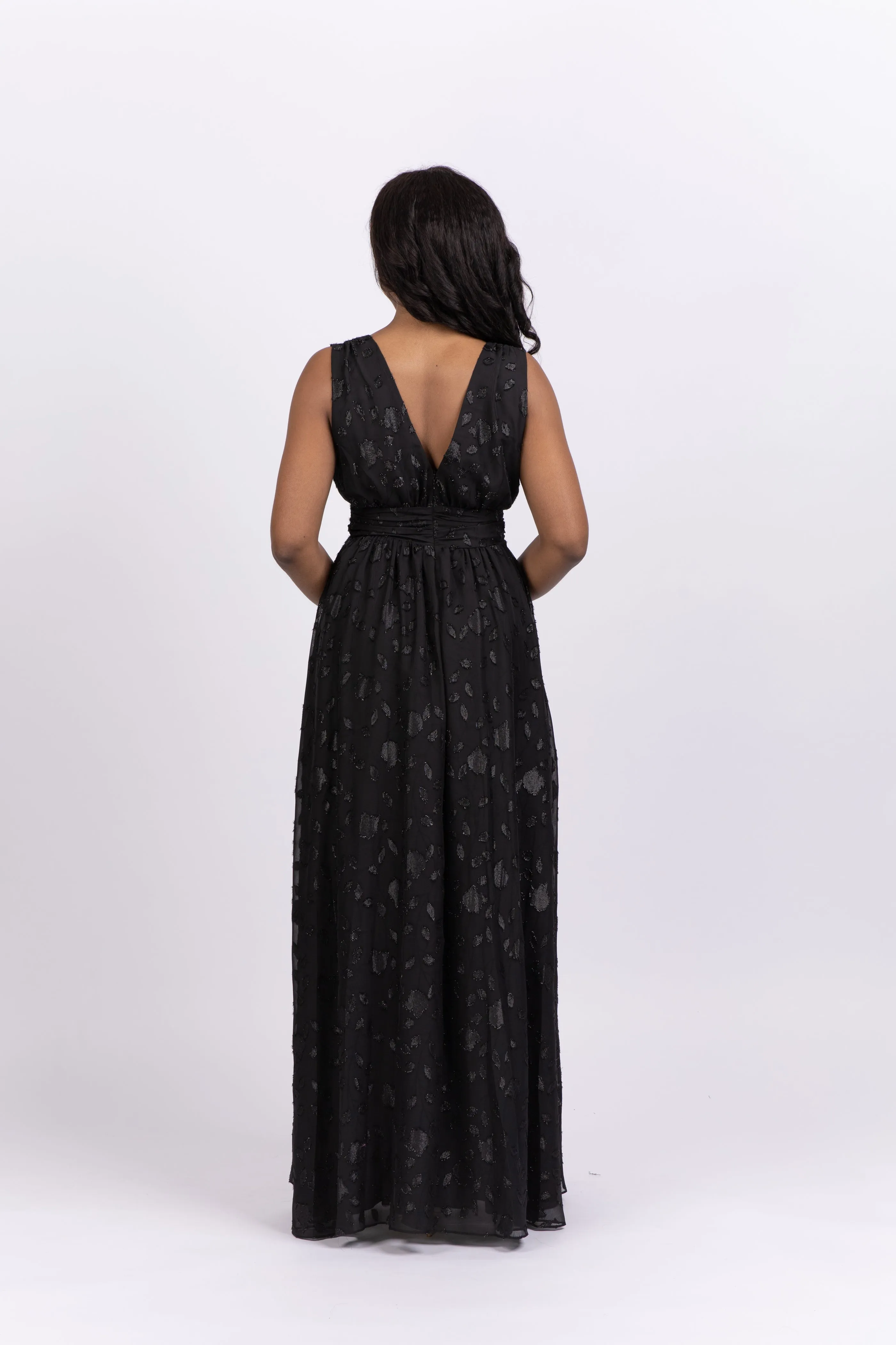 One33 Social The Kathy Sleeveless Maxi Gown Black