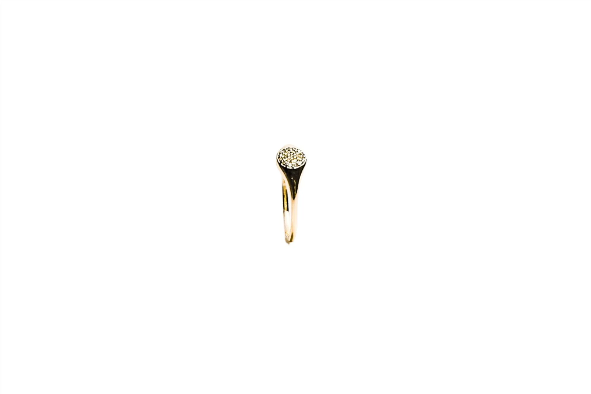 Oval Pave Vermeil Ring