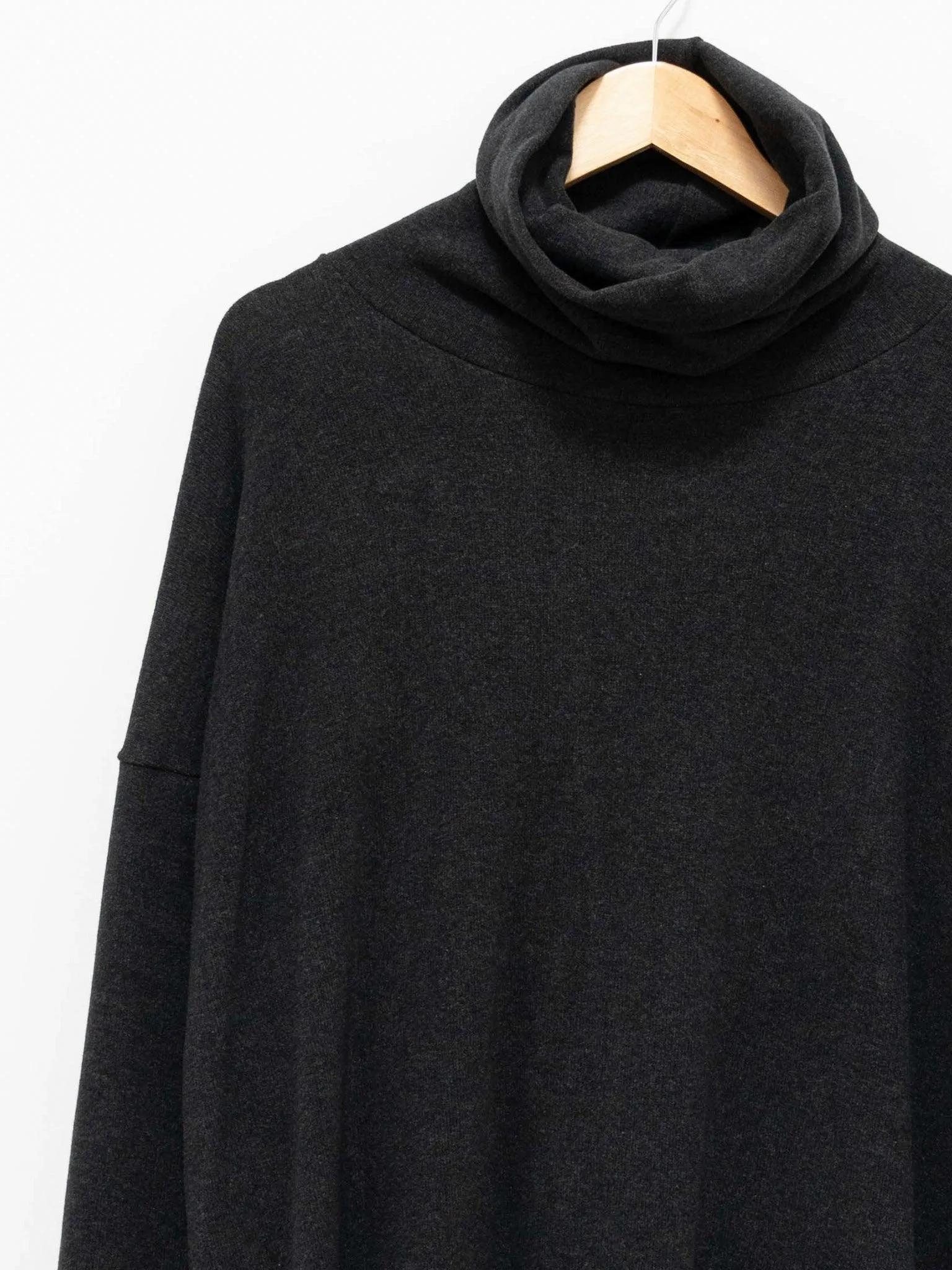 Oversized Turtleneck Dress JP - Almost Black