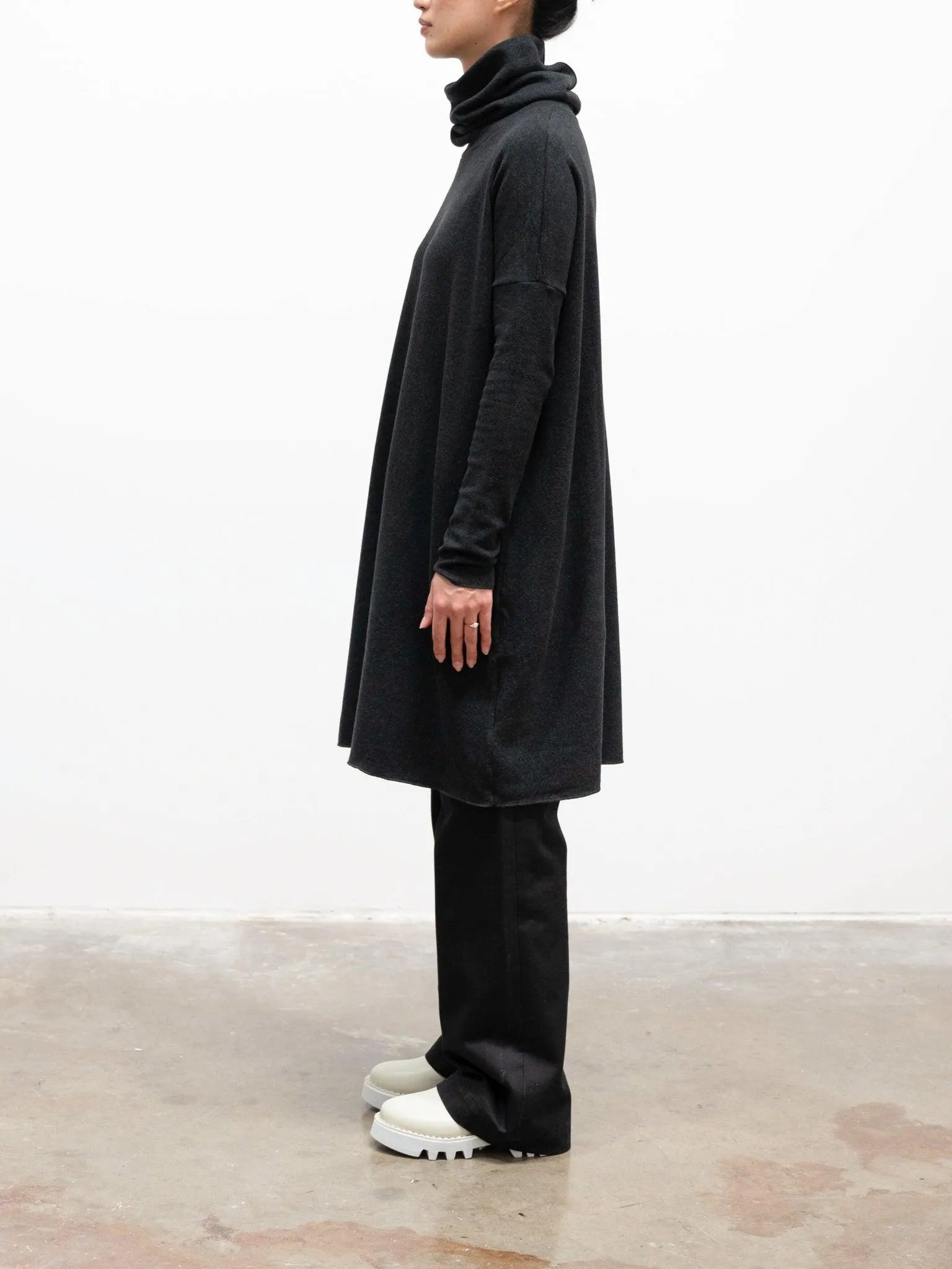 Oversized Turtleneck Dress JP - Almost Black