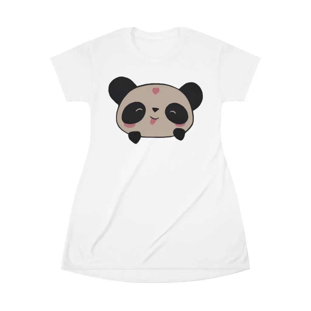 Panda All Over Print T-Shirt Dress