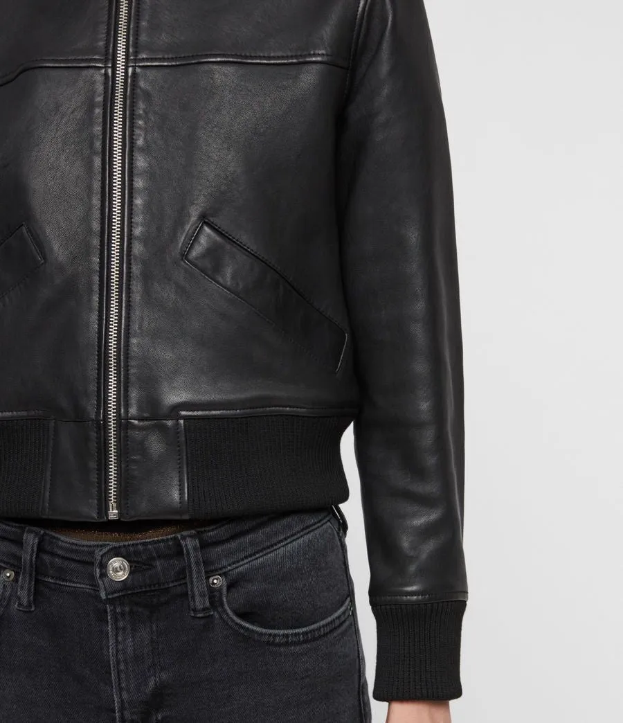 Pascao Leather Bomber Jacket