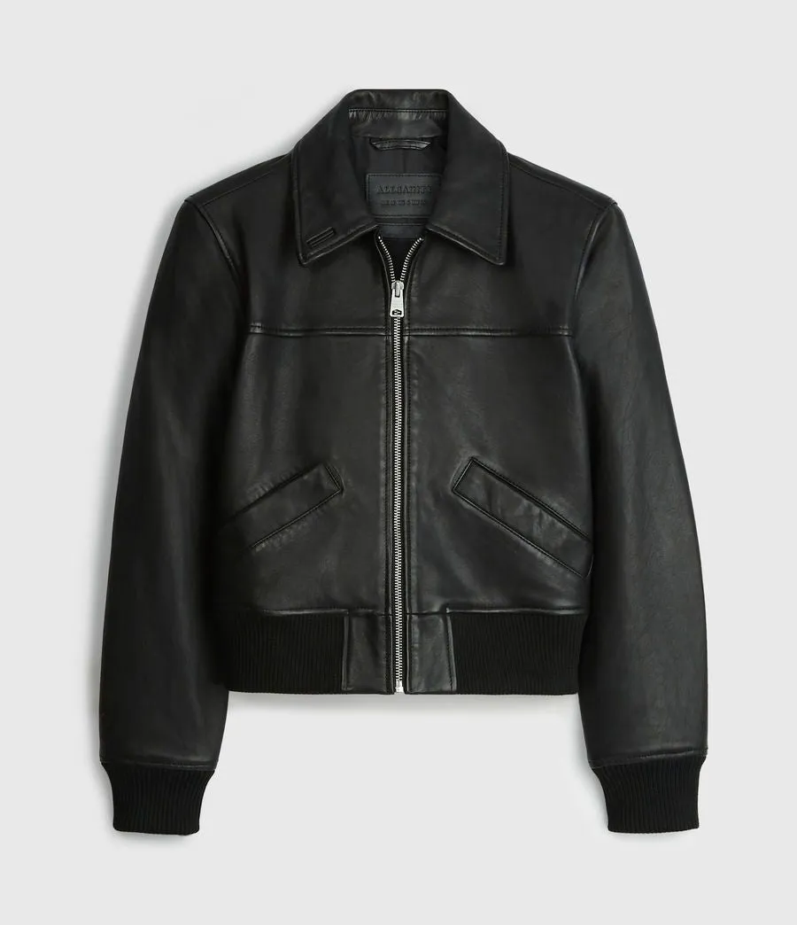 Pascao Leather Bomber Jacket