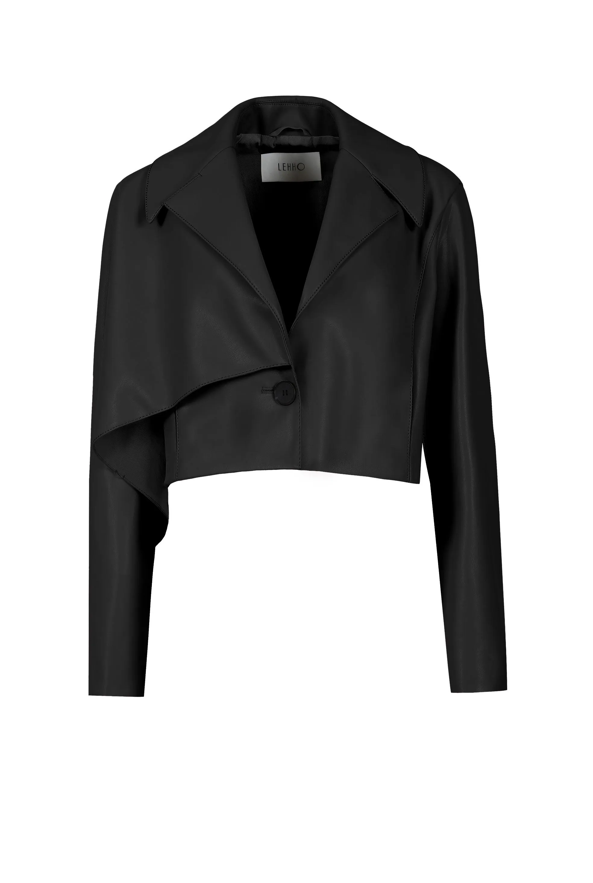 PIETRA VEGAN LEATHER CROPPED JACKET