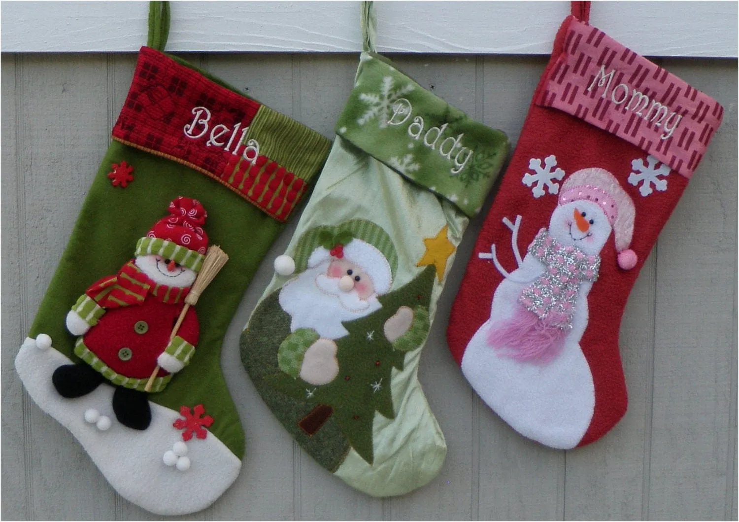 Pink Collection Raindeer Designer Girl's Christmas Stocking