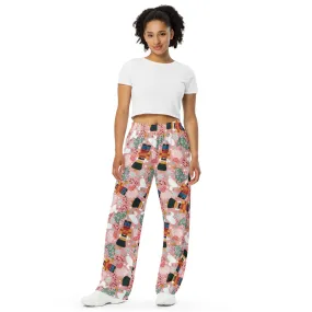 Pink Nutcracker unisex wide-leg pants