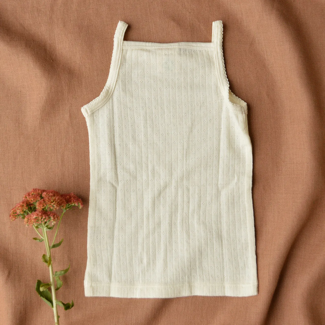 Pointelle Camisole Vest - 100% Organic Merino (2-6y)