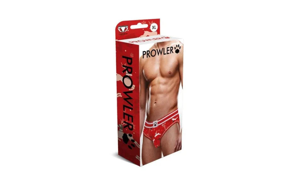 Prowler Reindeer Open Back Brief Red/White