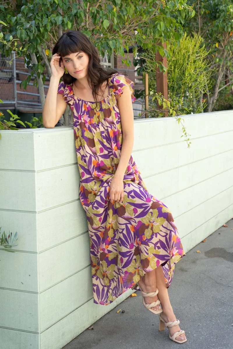 Purple Flowered Dress