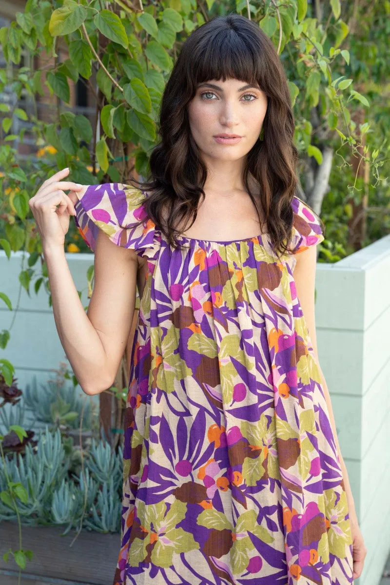 Purple Flowered Dress