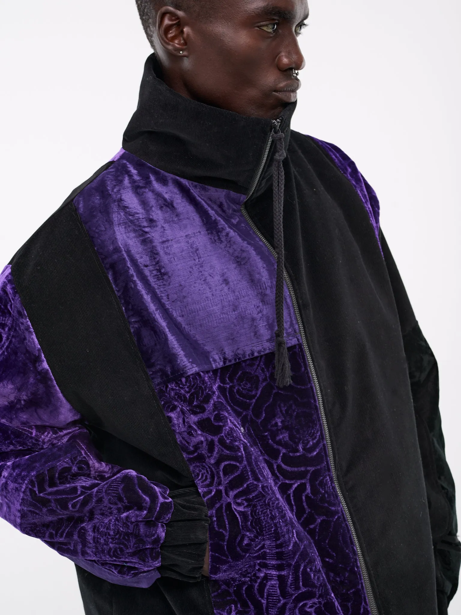 Rajka Coat (RAJKA-COAT-PURPLE-BLACK)