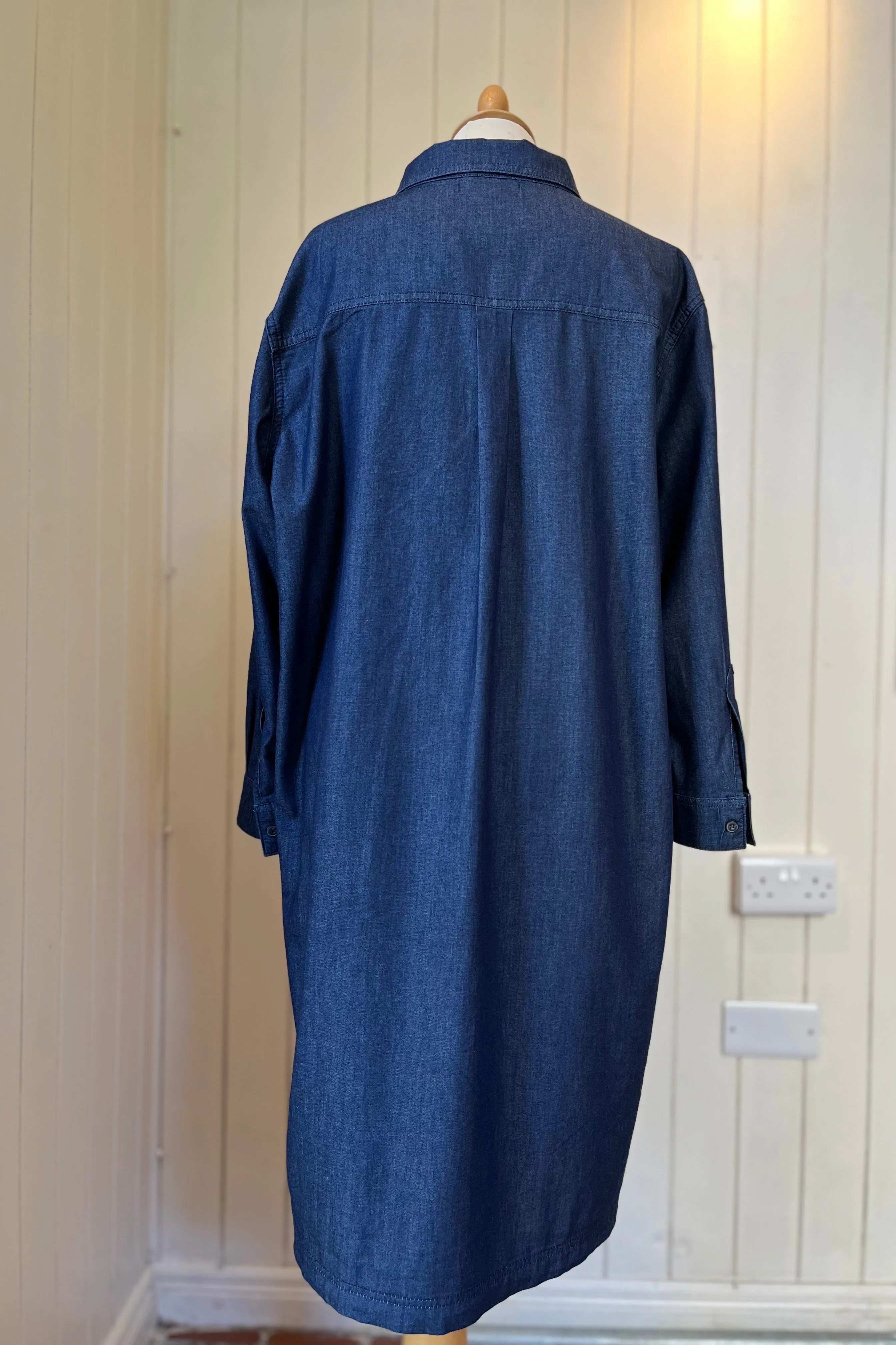 Re-Wear Jaeger Dark Denim Blue Shirt Dress