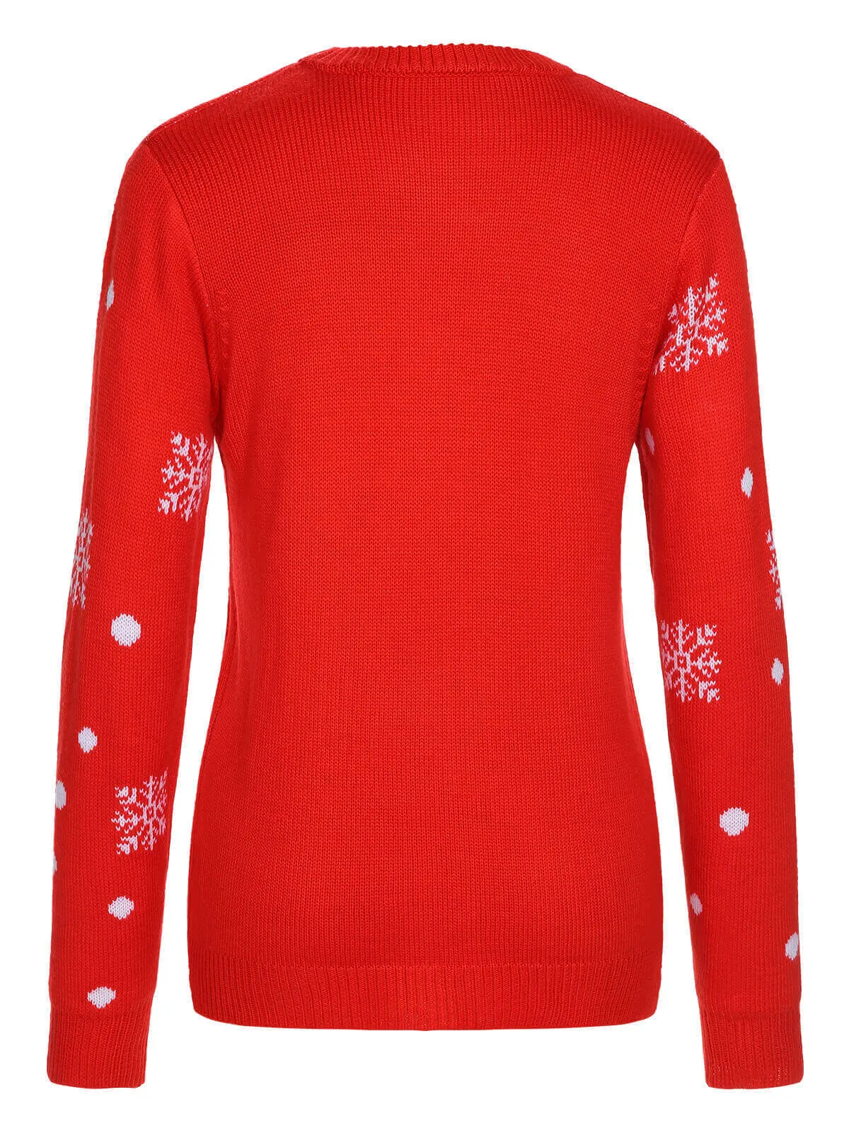 Red 1940s Christmas Reindeer Knit Sweater