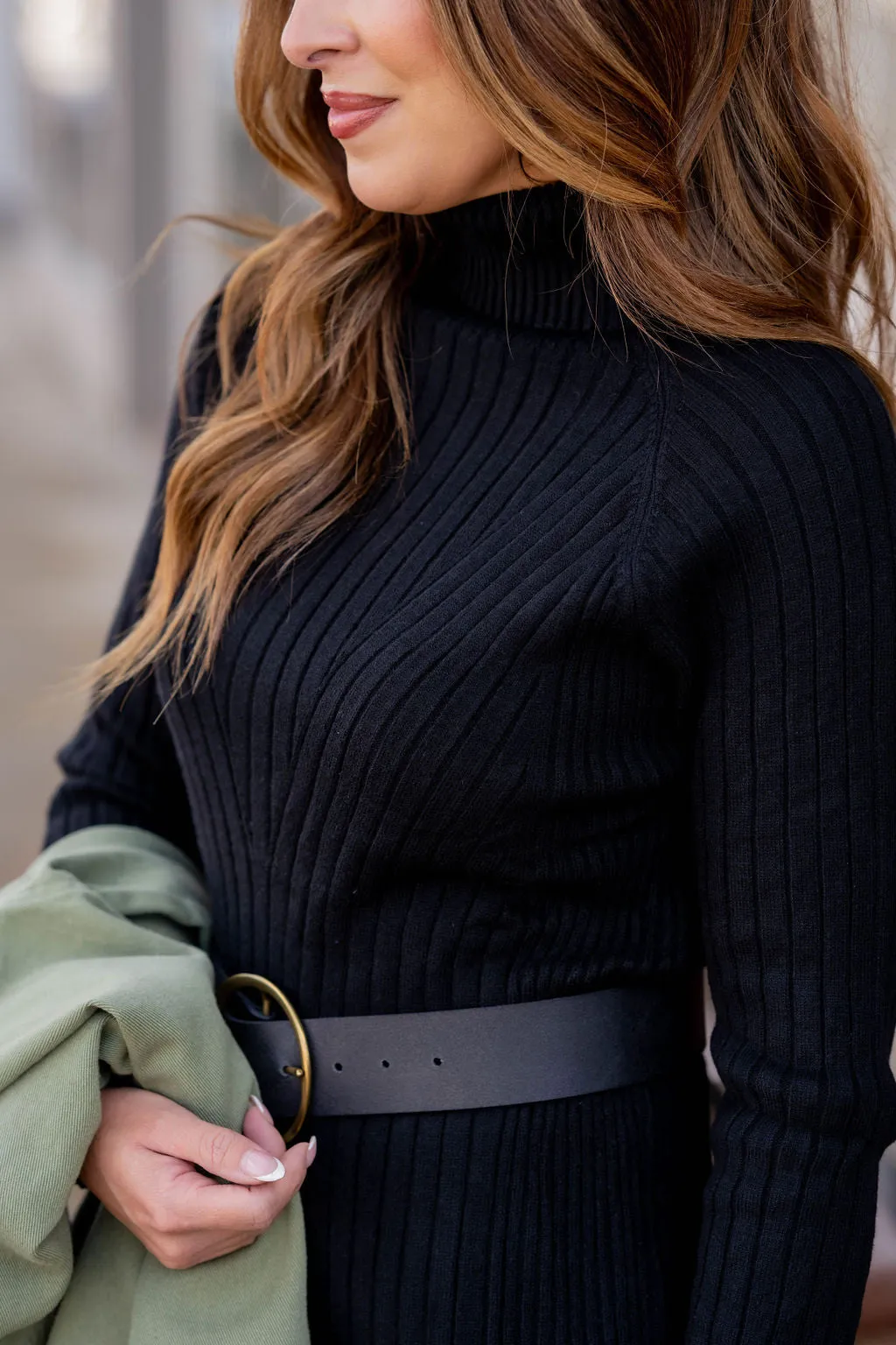 Ribbed Sweater Midi Dress