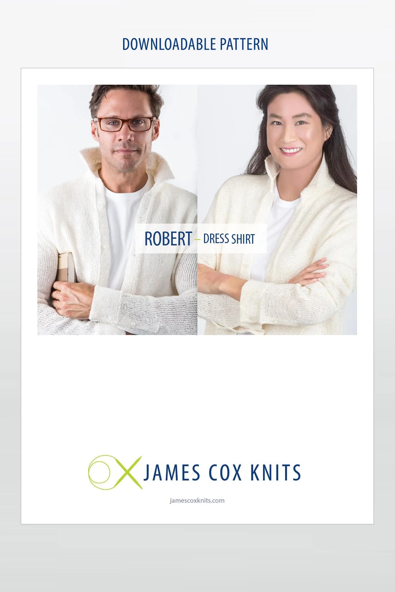 Robert Dress Shirt Sweater Designer Knitting Pattern