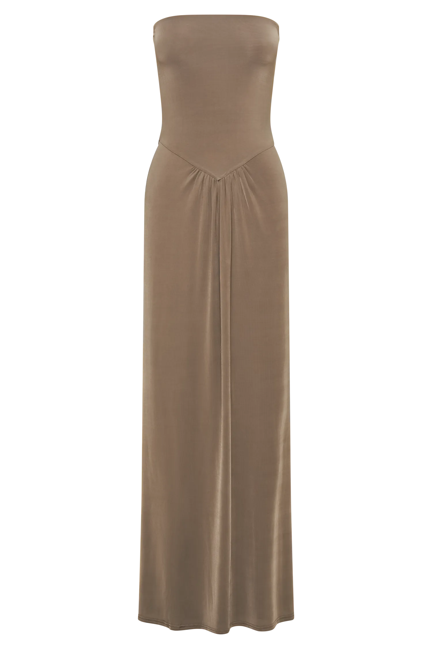 Ruby Strapless Slinky Maxi Dress - Coco