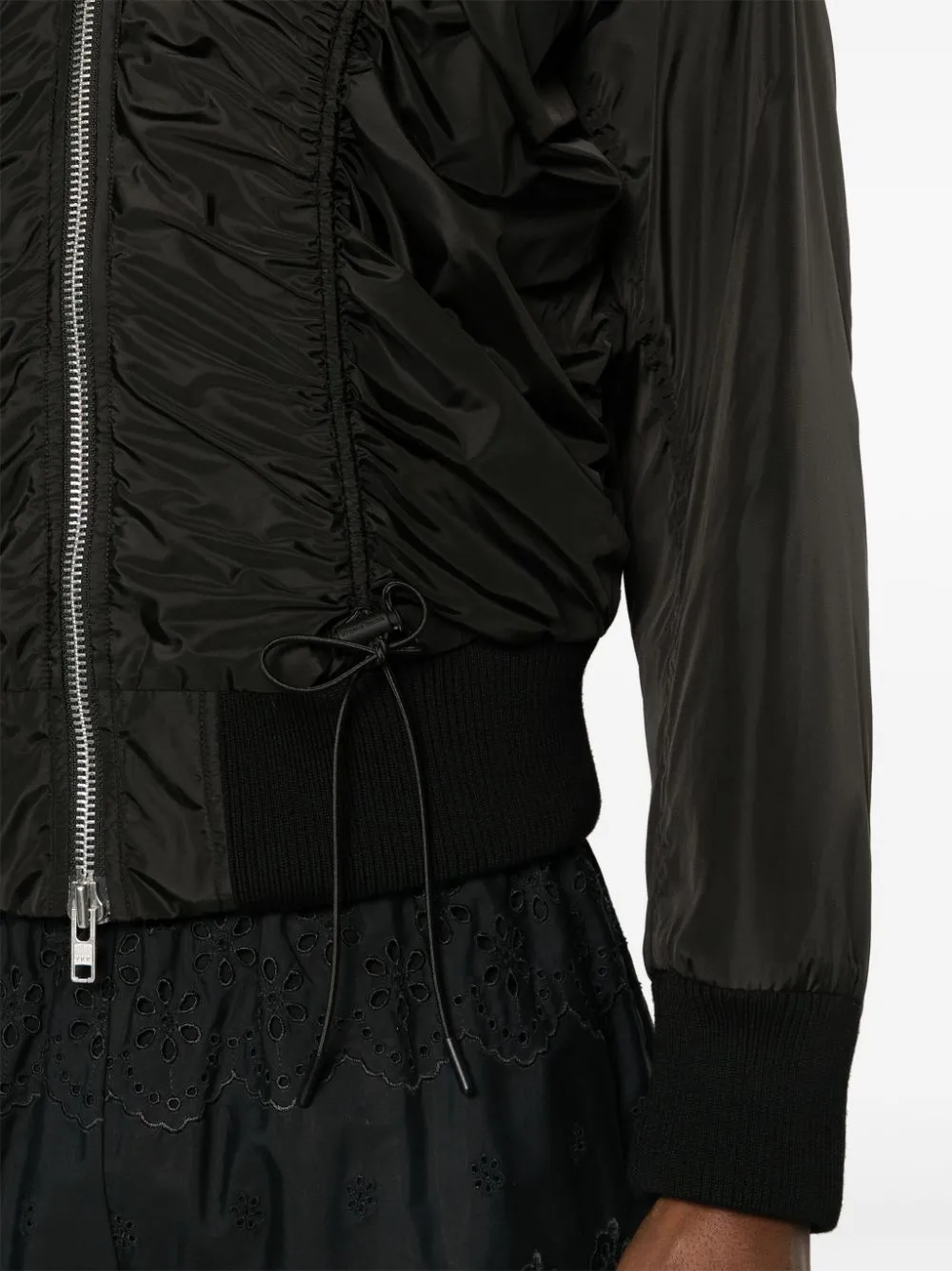 Ruched Classic Bomber Jacket