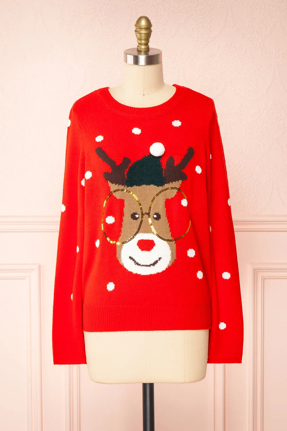 Rudolph Red | Knit Christmas Sweater