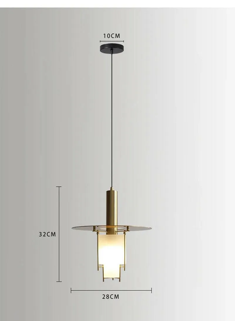 Rune - Gold/Black Iron Crystal Pendant Ceiling Lamp