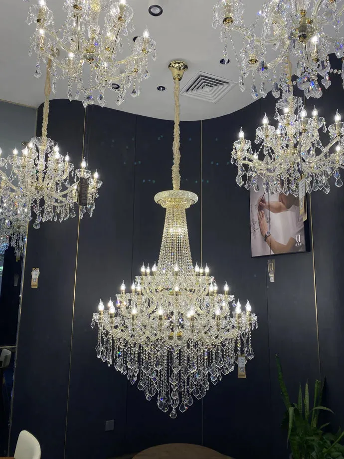 Rylight Multi-Layer Candle Light Crystal Chandelier