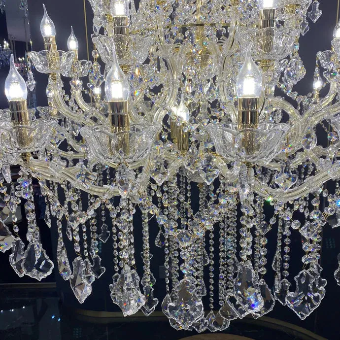 Rylight Multi-Layer Candle Light Crystal Chandelier