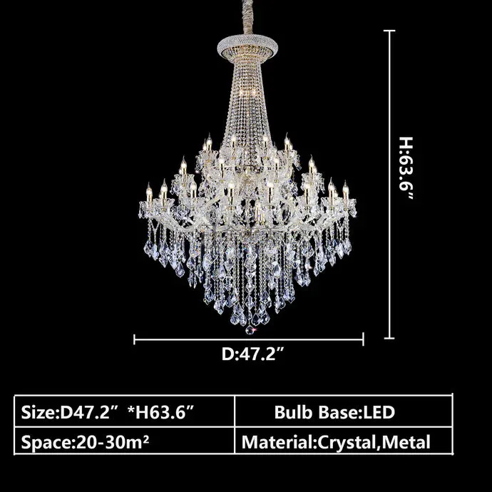 Rylight Multi-Layer Candle Light Crystal Chandelier