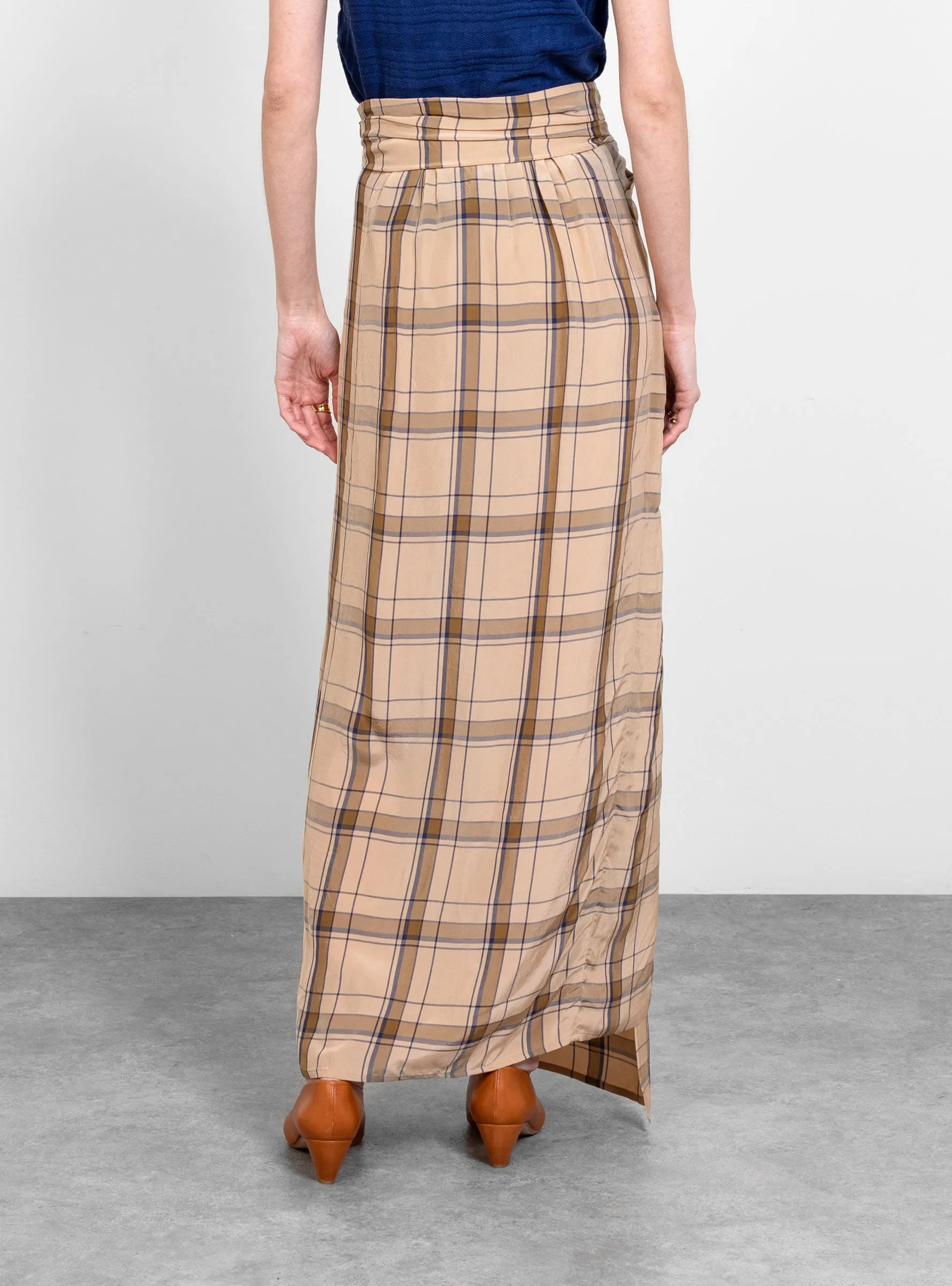 Safra Skirt Beige Checks