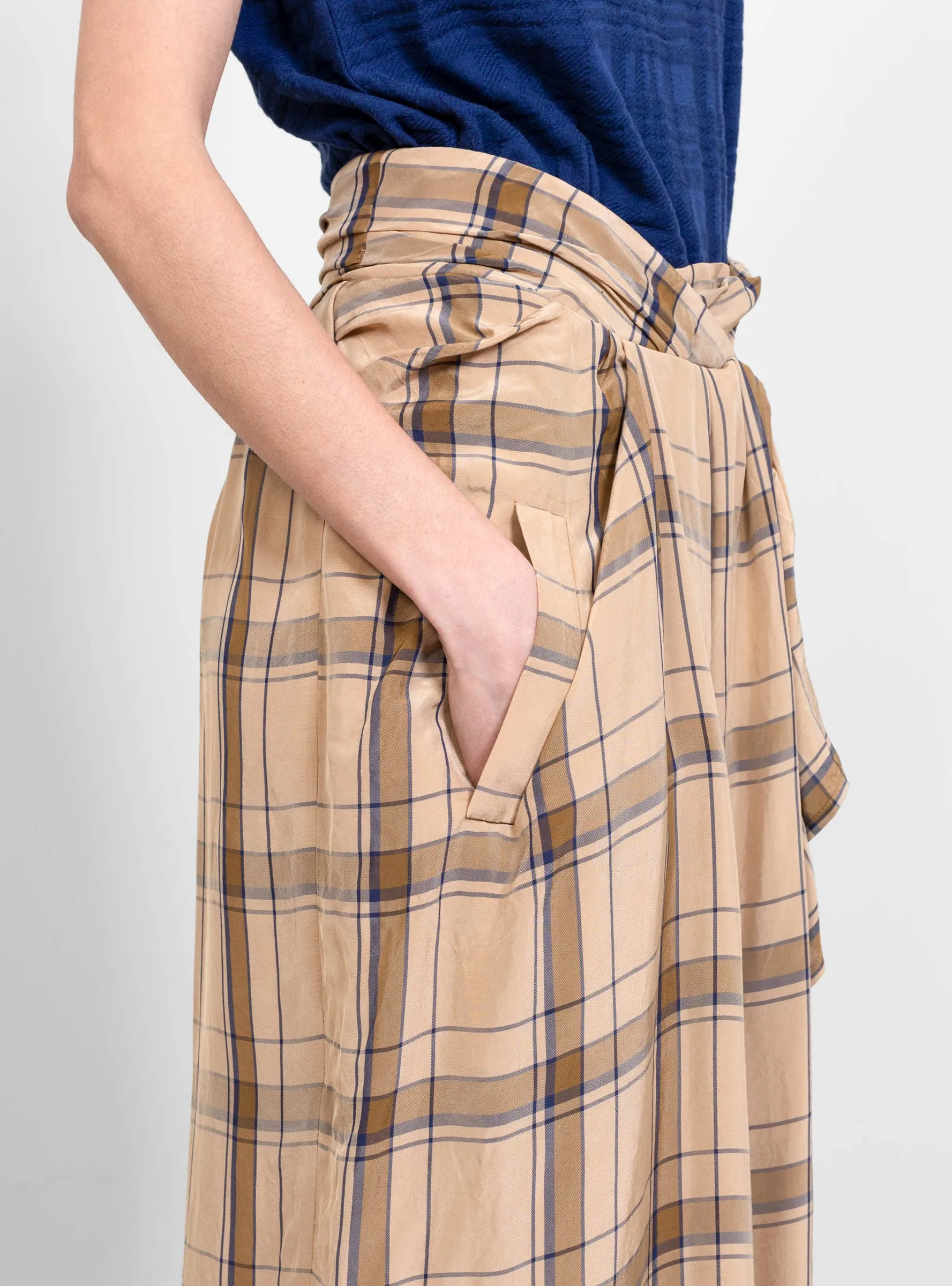 Safra Skirt Beige Checks