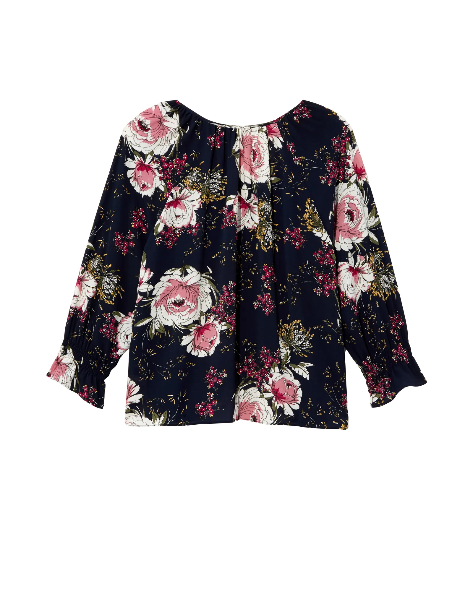 Sarah Blouse | Navy / Pink