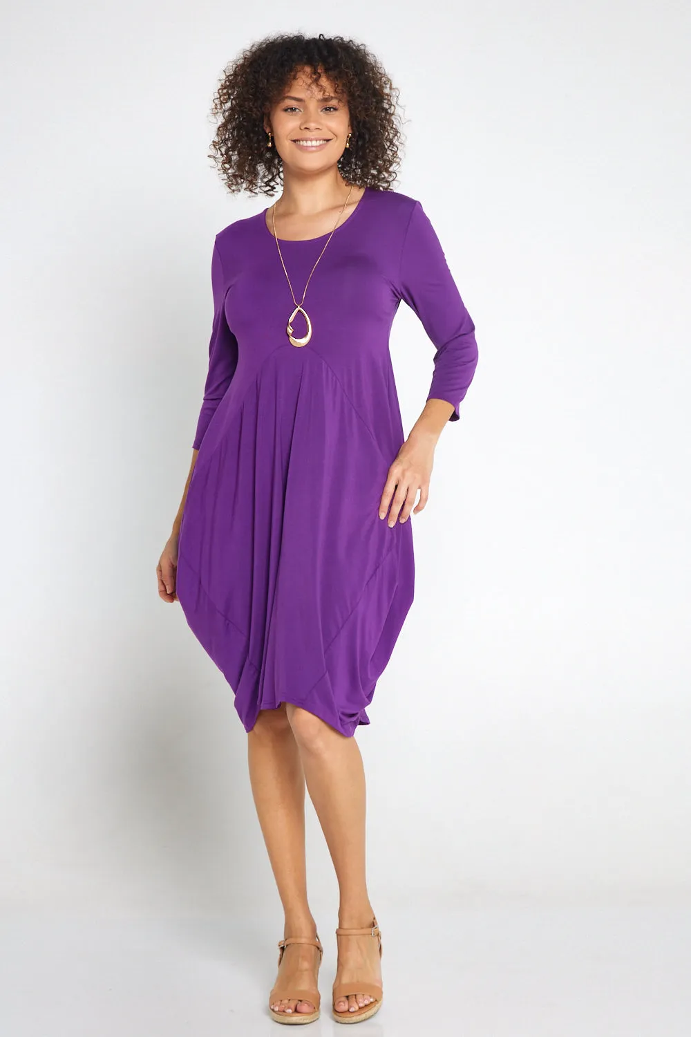 Sarika Butter Soft Bounce Dress - Purple