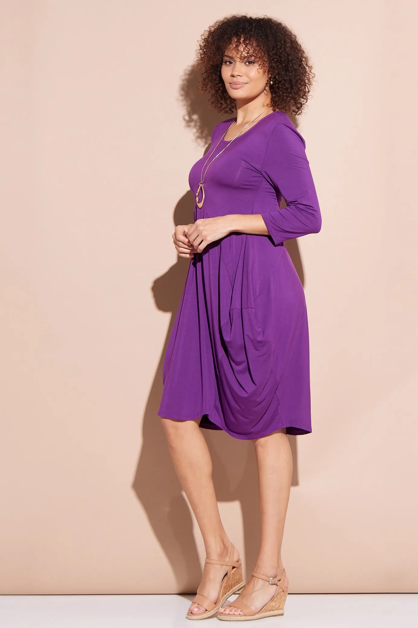 Sarika Butter Soft Bounce Dress - Purple