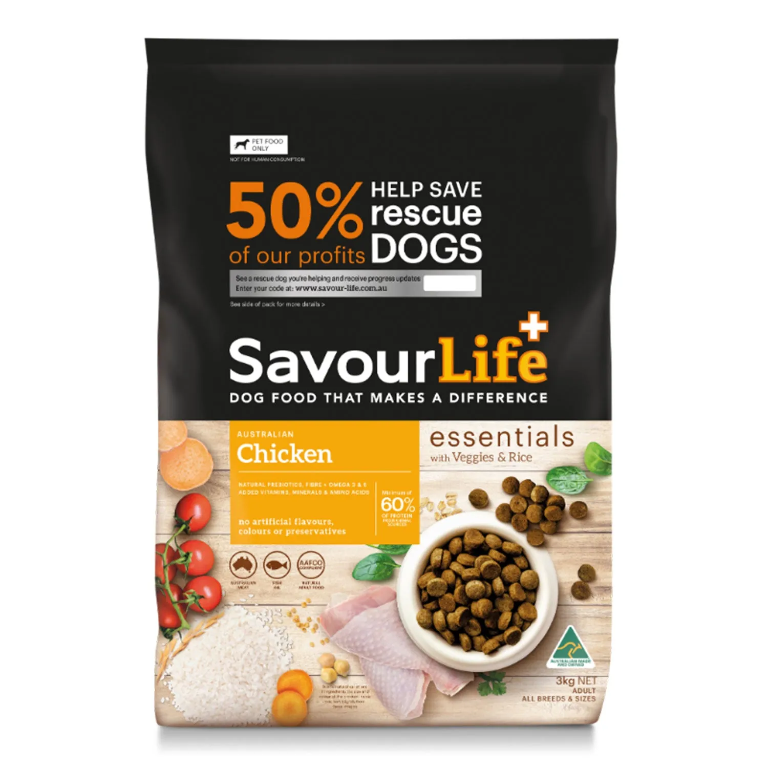 SavourLife Essentials Chicken with Veggies & Rice Adult Dry Dog Food