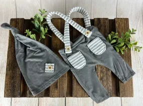 SET Dungarees 2-Piece - Gray