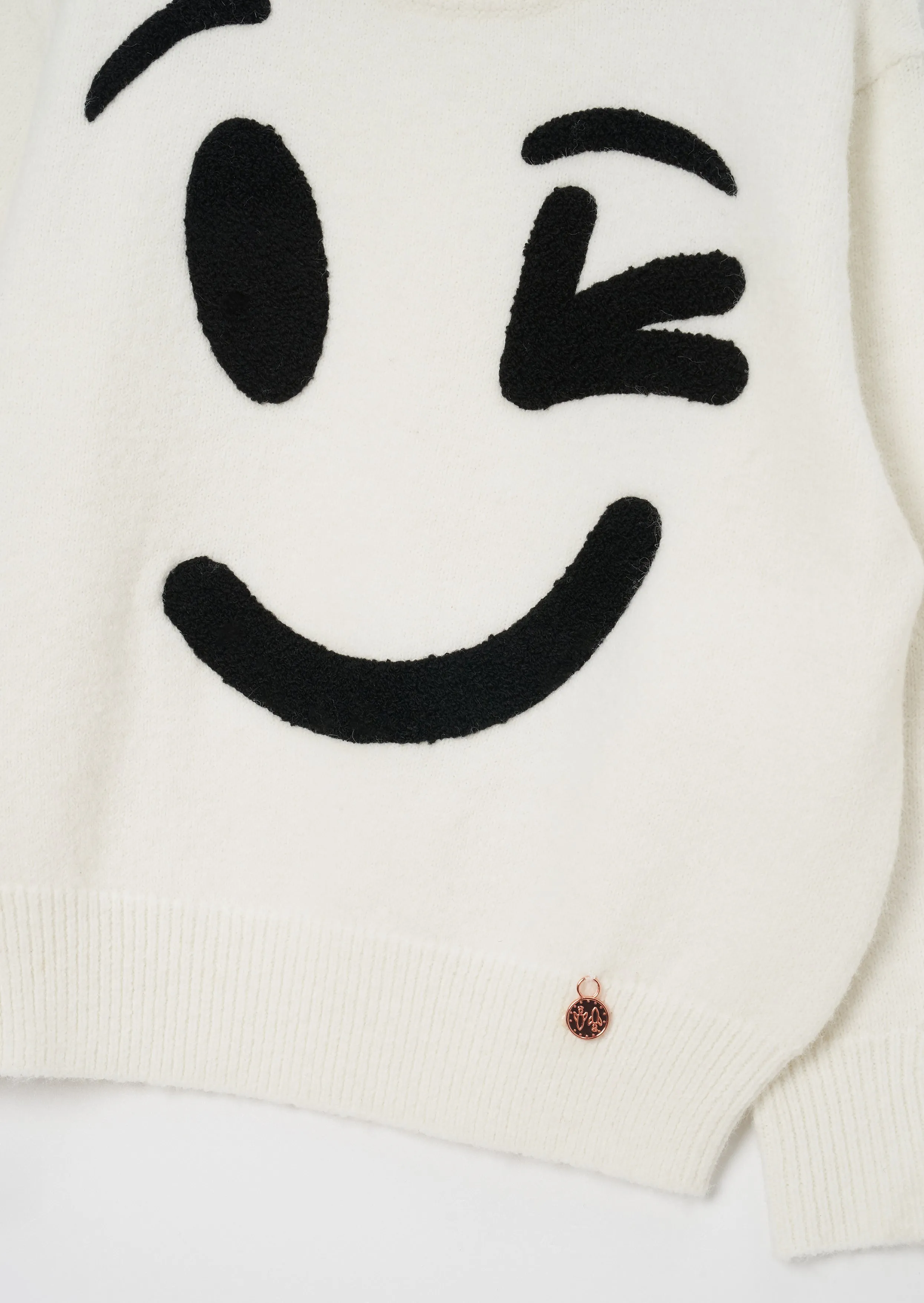 Shanti Ivory Smiley Face Jumper