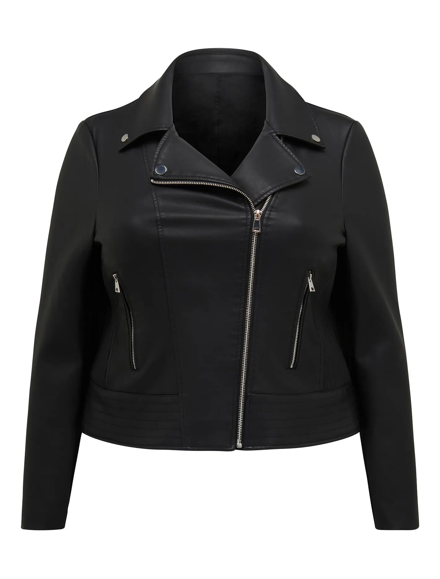 Skye Curve PU Biker Jacket