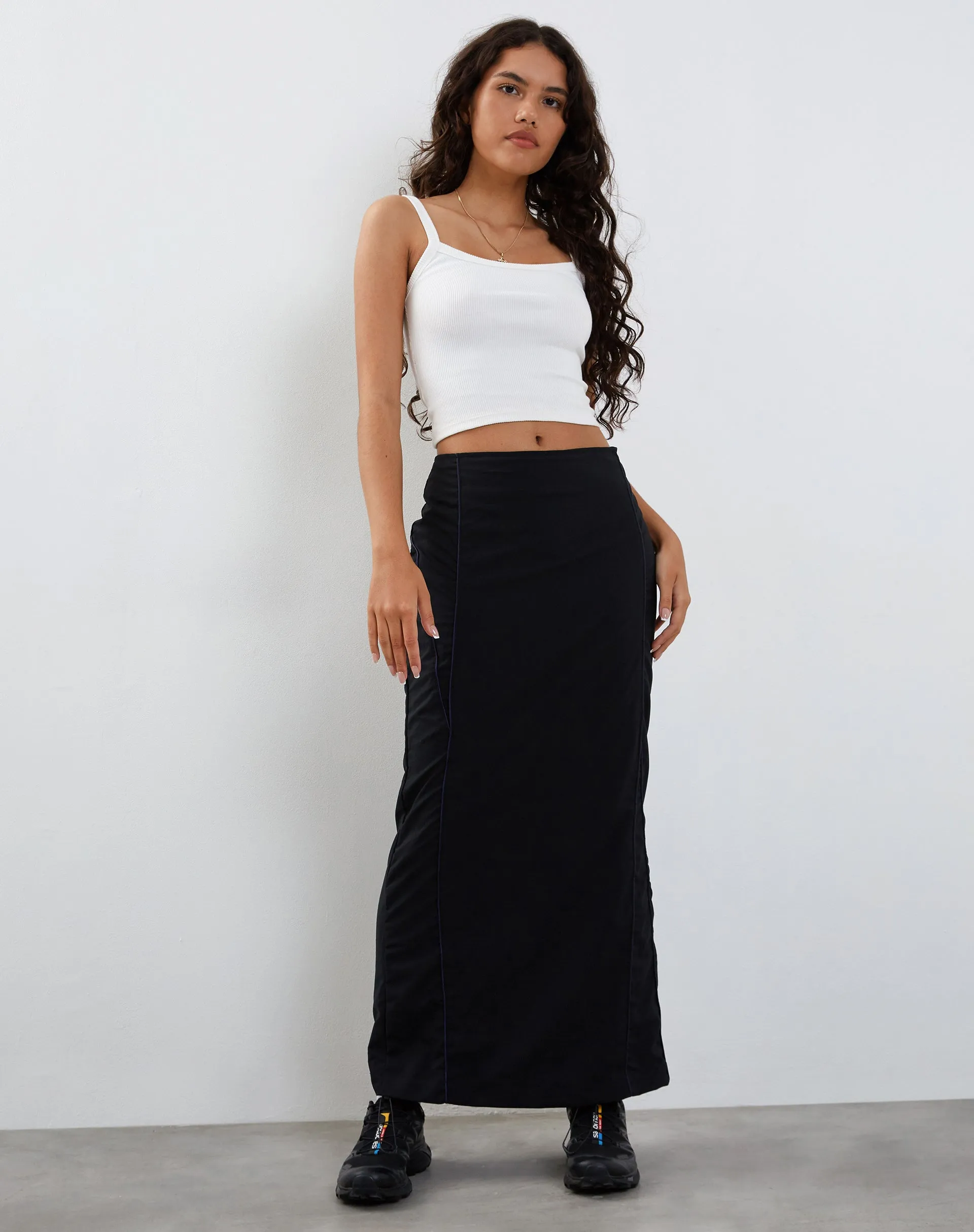 Skyla Maxi Skirt in Charcoal