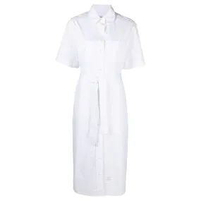 Solid Poplin Midi Shirt Dress