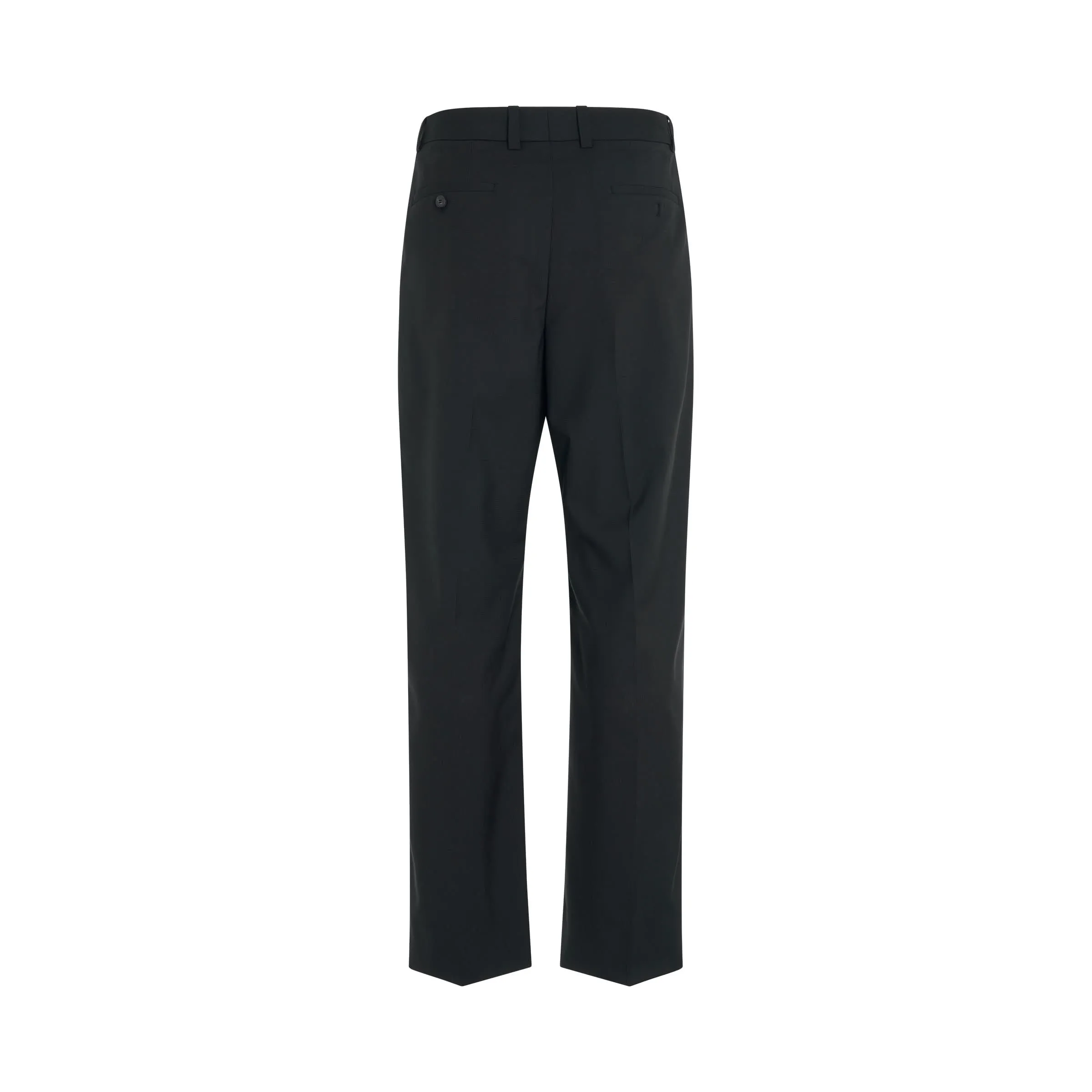 Square Metallic Detail Pants in Black