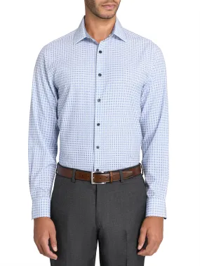 Square Motif Performance Dress Shirt