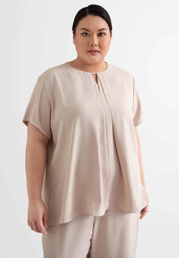 Steffi Minimalist Elegant Short Sleeve Blouse